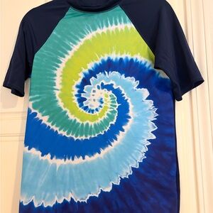 Lands' End Tie dye rash guard Top